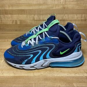 Nike Air Max 270 React ENG Blue Green Strike Shoe (CJ0579-400) Size 9 Beaters